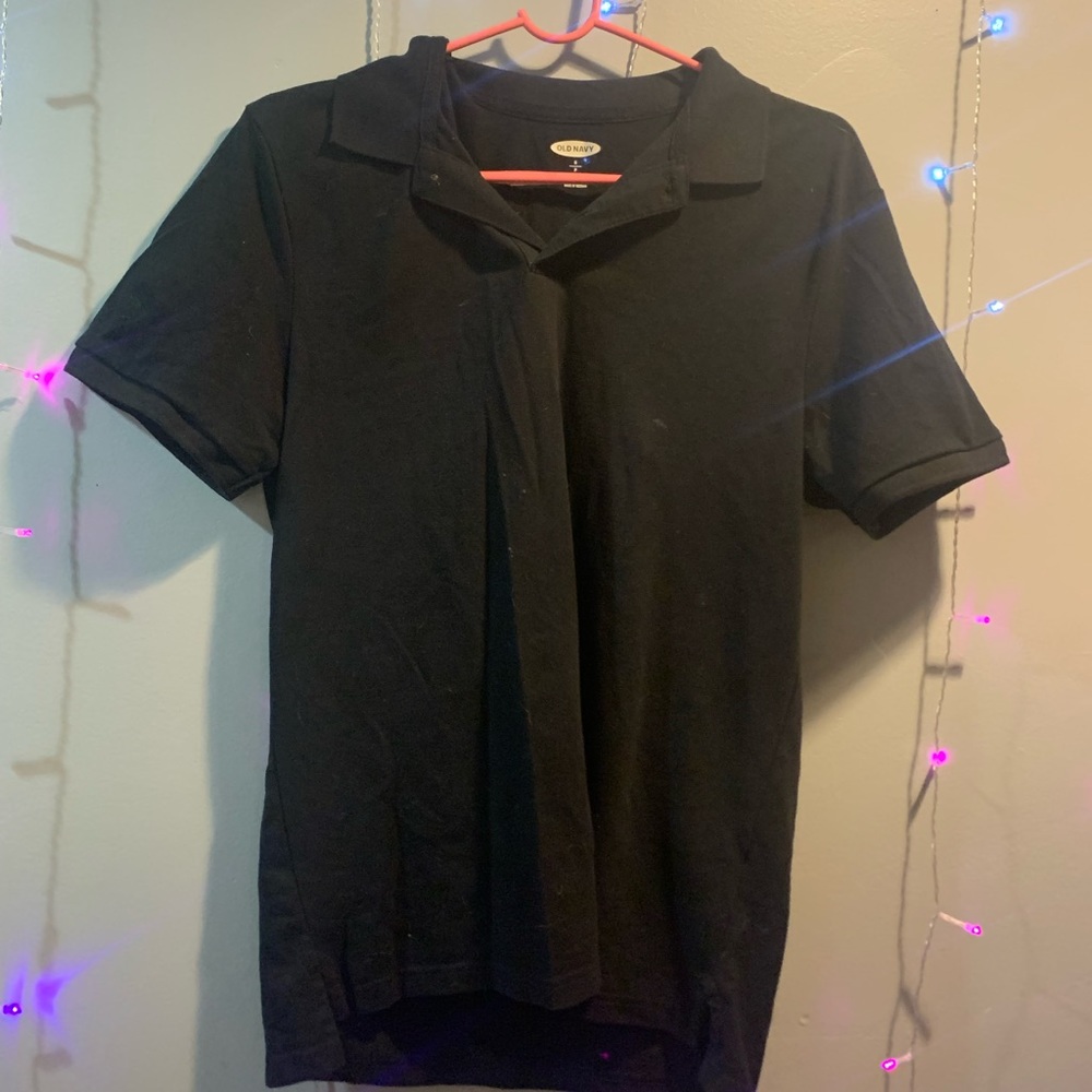 small mens black polo